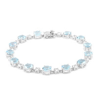 Bracciale in argento con Topazio Blu Cielo