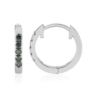 Orecchini in argento con Diamante Blu I2