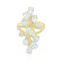 Anello in argento con Topazio Blu Cielo