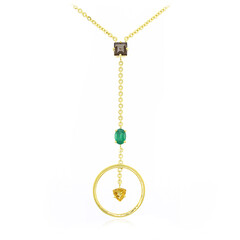 Collana placcata in oro con Gemme