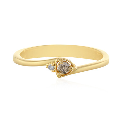 Anello in argento con Diamante Champagne I3