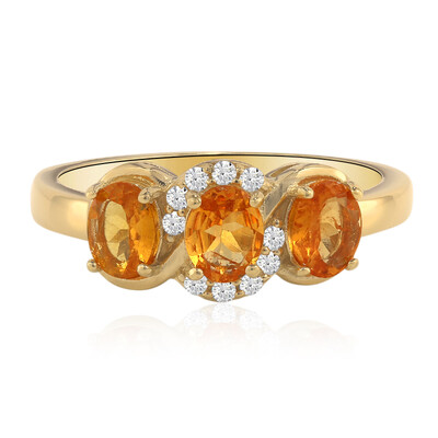 Anello in argento con Spessartina