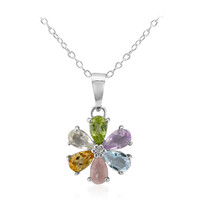 Collana in argento con Topazio Blu Cielo