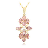 Collana in oro con Zaffiro Padparadscha (non riscaldato) (AMAYANI)