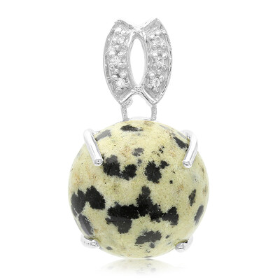 Ciondolo in argento con Diaspro Dalmata