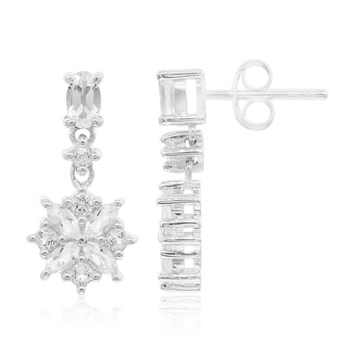Orecchini in argento con Topazio Bianco
