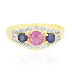 Anello in argento con Zaffiro Rosa del Madagascar