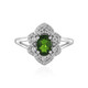 Anello in argento con Diopside Russo