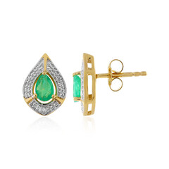 Orecchini in argento con Smeraldo Zambia