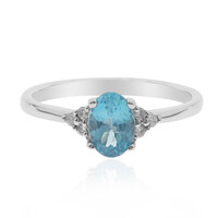 Anello in oro con Apatite Blu