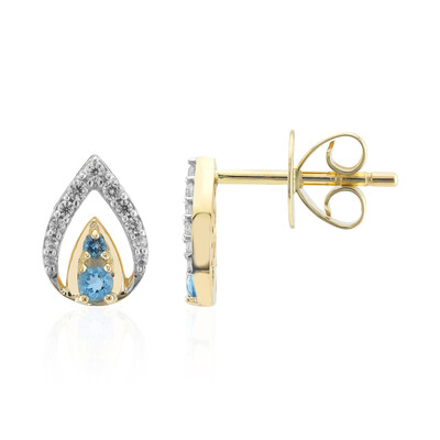 Orecchini in oro con Haüyne