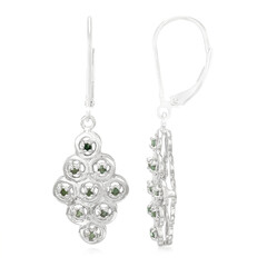 Orecchini placcati in platino con Diamante Fancy