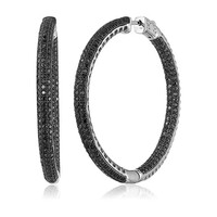 Orecchini in argento con Spinello Nero