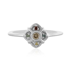 Anello in argento con Diamante Champagne I3