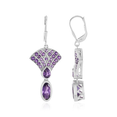 Orecchini in argento con Ametista (KM by Juwelo)