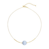 Collana in argento con Agata Lace Blu