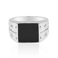 Anello da uomo in argento con Onice Nero