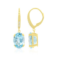 Orecchini in argento con Topazio Blu Cielo