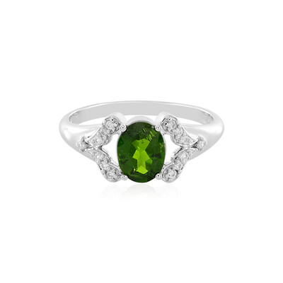 Anello in argento con Diopside Russo