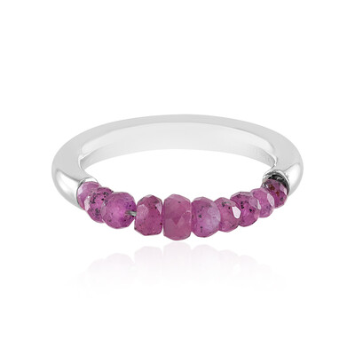 Anello in argento con Zaffiro Ceylon Rosa