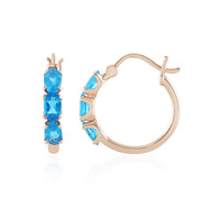 Orecchini in argento con Apatite Blu Neon