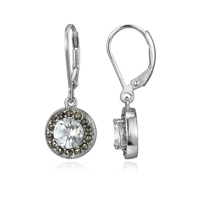 Orecchini in argento con Topazio Bianco