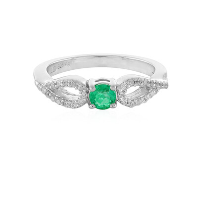 Anello in argento con Smeraldo Colombiano