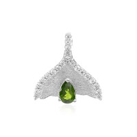 Ciondolo in argento con Diopside Russo