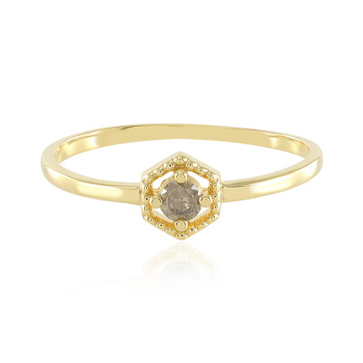 Anello in argento con Diamante Champagne I3