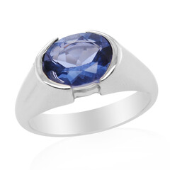 Anello da uomo in argento con Fluorite Cangiante