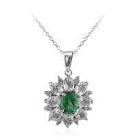 Collana in argento con Topazio Verde Farfalla