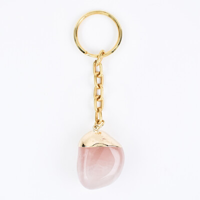 Accessorio in acciaio inossidabile con Quarzo Rosa