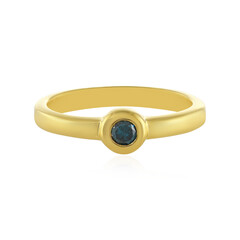 Anello in argento con Diamante Blu I4