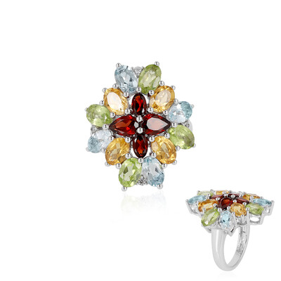 Anello in argento con Granato d’India