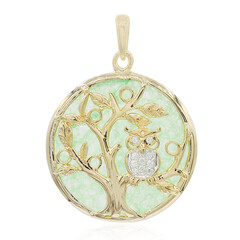 Ciondolo in argento con Giadeite Verde