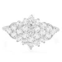 Anello in argento con Topazio Bianco