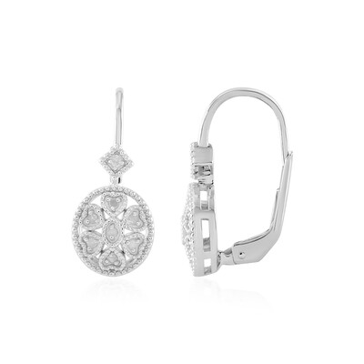 Orecchini in argento con Diamante I2 (J)
