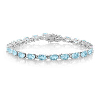 Bracciale in argento con Topazio Blu Cielo