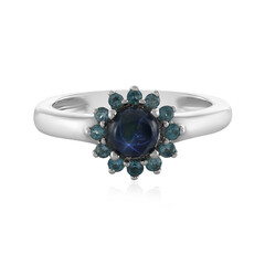 Anello in argento con Zaffiro Stellato Blu
