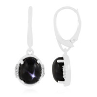 Orecchini in argento con Diopside Stellato d'India