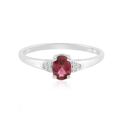 Anello in argento con Tormalina Rosa Brasiliana