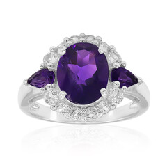 Anello in argento con Ametista Zambiana