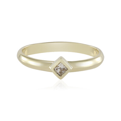 Anello in oro con Diamante Cioccolato I2