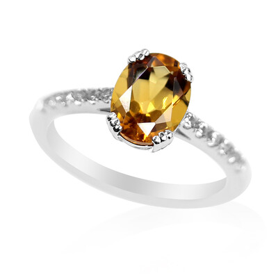 Anello in argento con Scapolite Cognac