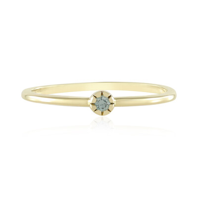 Anello in oro con Diamante blu cielo SI1