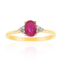 Anello in oro con Rubino Mozambico AAA