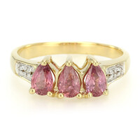Anello in oro con Zaffiro Padparadscha (non riscaldato) (AMAYANI)