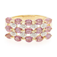 Anello in oro con Zaffiro Padparadscha (non riscaldato) (AMAYANI)
