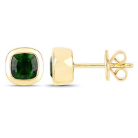 Orecchini in oro con Diopside Russo