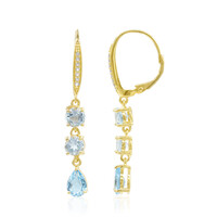 Orecchini in argento con Topazio Blu Svizzero